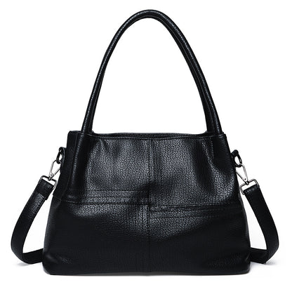 Bolso de hombro 100% de piel suave y versátil