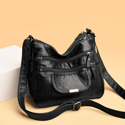 Bolso de cuero decorativo de metal