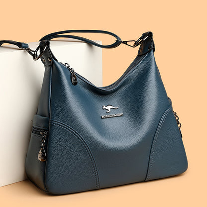 Bolso bandolera casual de piel