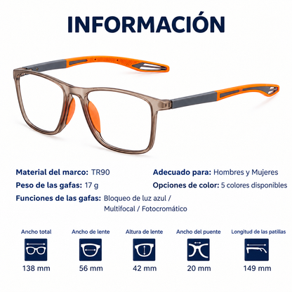 Gafas de lectura TR ultraligeras con filtro azul