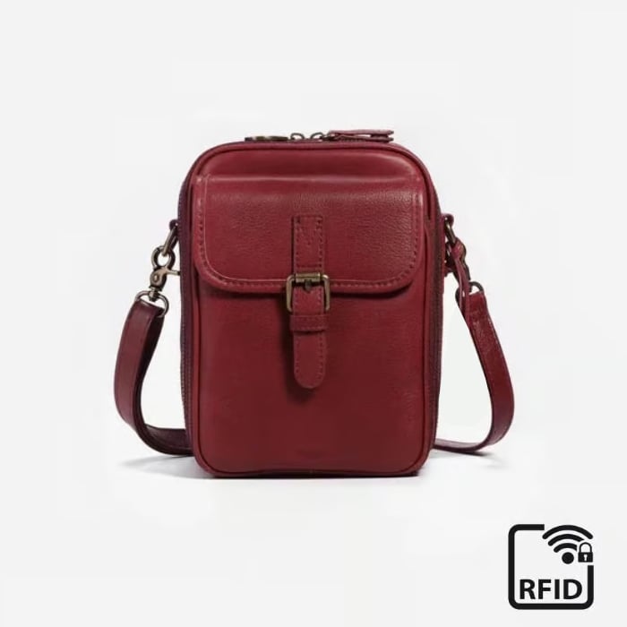 Bolso bandolera de piel